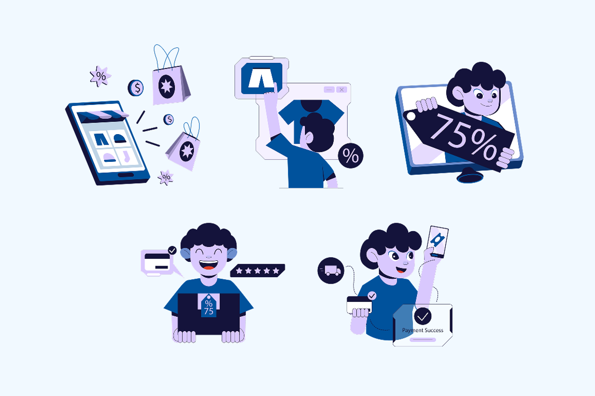 Cyber Monday Illustration Pack, a Seasonal Illustration by Loin Studio (Photo 4 of 4)
