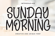 Sunday Morning | Script Font, a Script Font by Scratchones (Thumbnail 1 of 8)