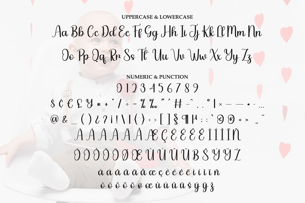 Valentine Baby | Script Font, a Handwritten Font by Scratchones (Photo 7 of 9)