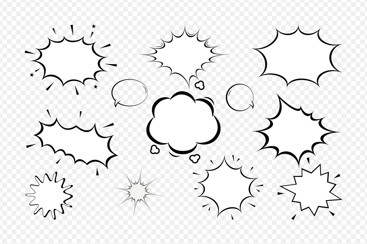 Vector Comic Book Shape Collation