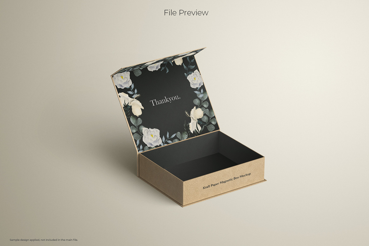 Kraft Paper Magnetic Gift Box Mockup, a Product Mockup by Sheikhadesign (Photo 6 of 11)