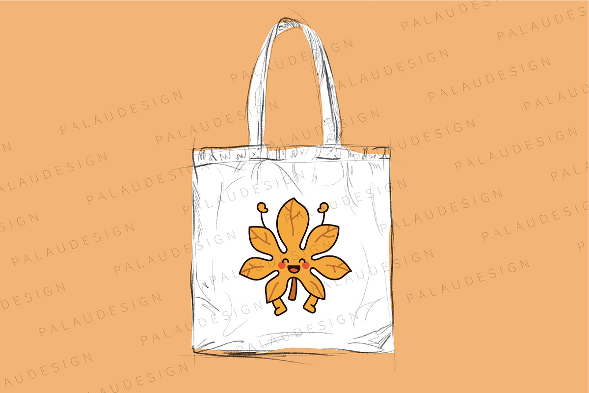 Cute Kawaii Autumn Leaves Character, a Seasonal Illustration by Palau (Photo 3 of 12)