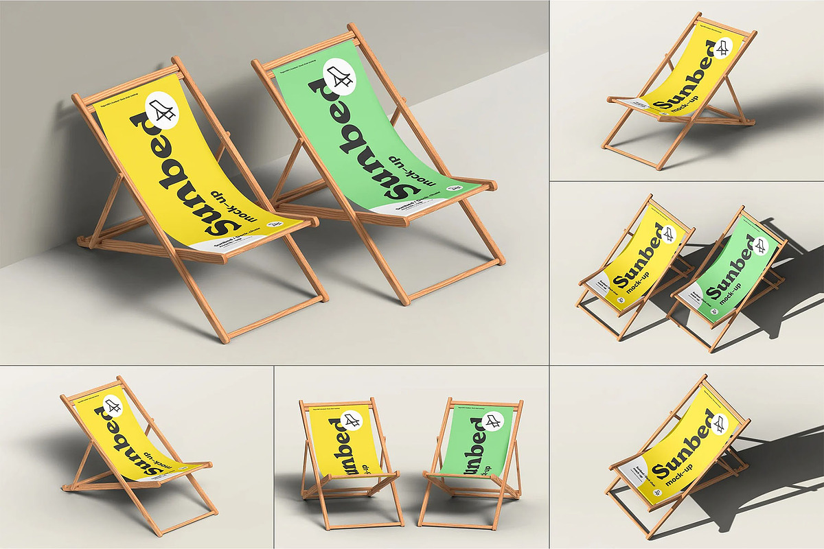 Sunbed Mock-up, a Product Mockup by zippypixelstudio (Photo 1 of 8)