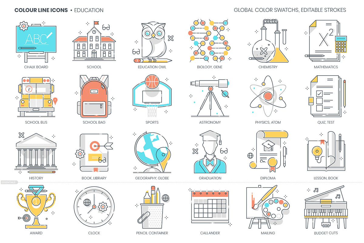 Color line icons, an Outline Icon by Howcolour (Photo 15 of 32)
