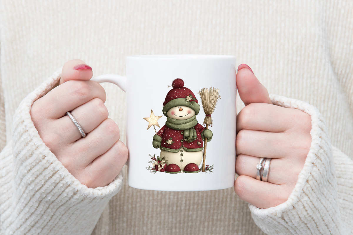 Cute Christmas Characters Clipart, an Illustration by designcity5 (Photo 4 of 5)