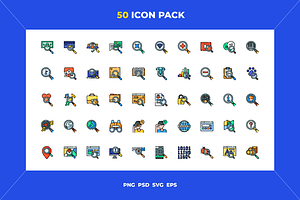 Search icons, an Outline Icon by Wencory