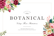Watercolor Flower Clipart, an Illustration by Pixavics (Thumbnail 1 of 7)