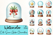 Cute Snow Globe Characters Clipart, an Illustration by CrexoraLab (Thumbnail 1 of 5)