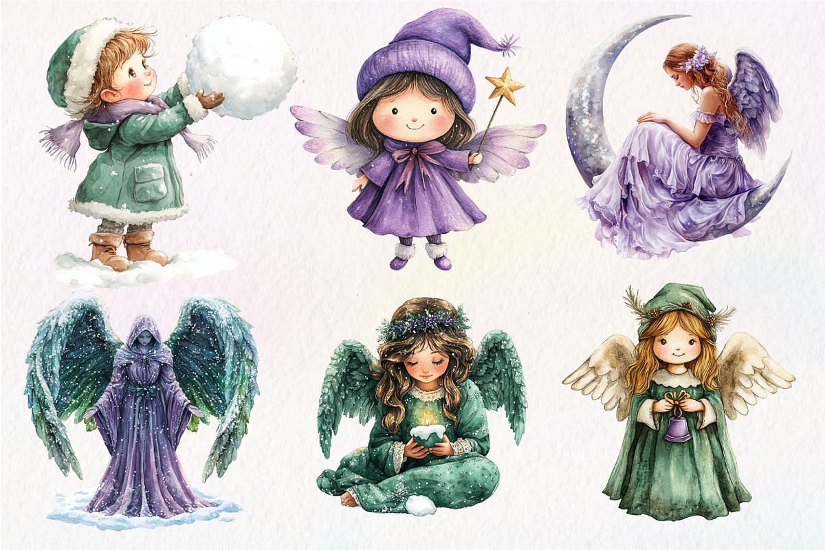 Winter Snow Angel Clipart, an Illustration by Dream Creation (Photo 4 of 7)