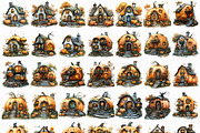 Watercolor Pumpkin Fairy House, an Object Graphic by DesignBTF (Thumbnail 2 of 5)