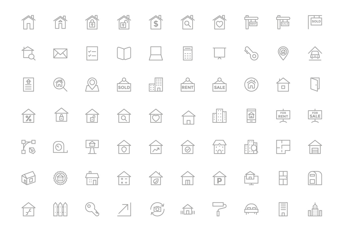 125+ Real Estate Vector Icons preview 4