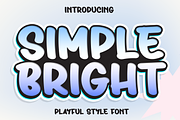 Simple Bright | Script Font, a Script Font by Scratchones (Thumbnail 1 of 8)