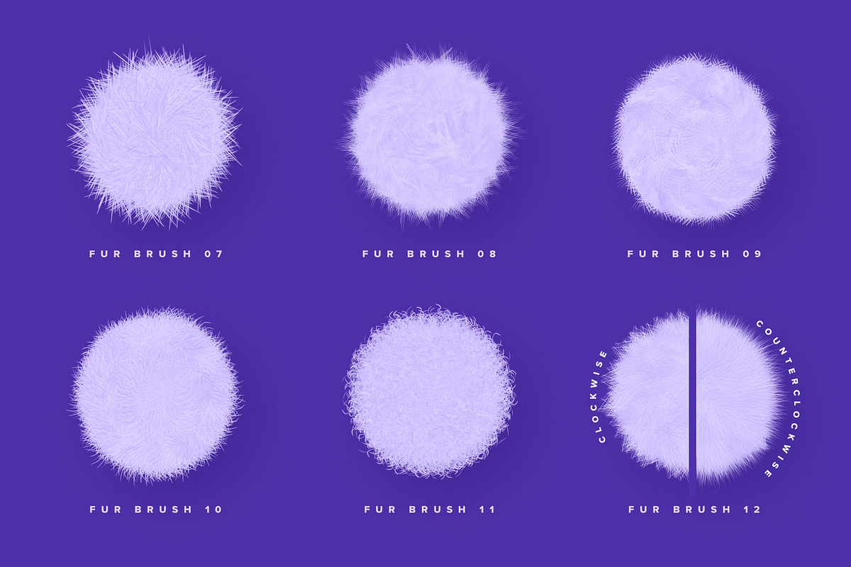 Fur & Wool Procreate Brushes, a Brush Add-On by Creative Veila (Photo 9 of 12)