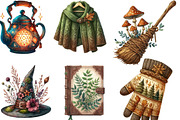 Cozy Magic Fairy Forest Witch, an Illustration by Designking (Thumbnail 2 of 4)