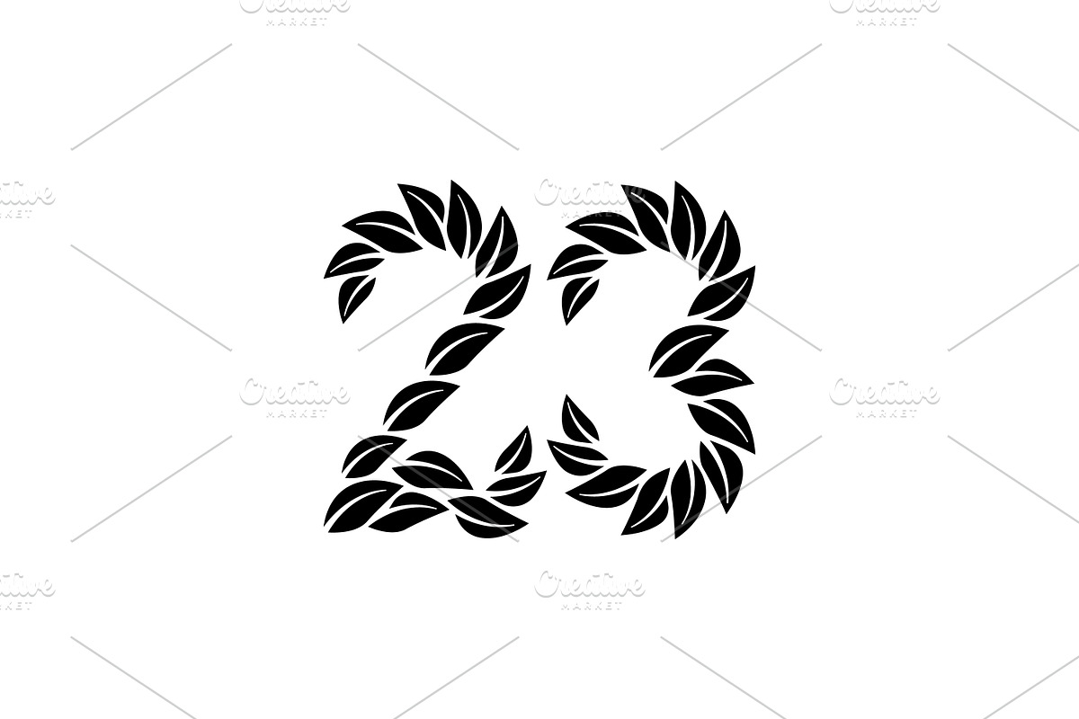 Number 23 Leaf Logo, a Branding & Logo Template by ganuDESIGN (Photo 2 of 3)