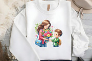 Mom and Sons Customizable Clipart, an Illustration by DreamCafeArt (Thumbnail 4 of 6)