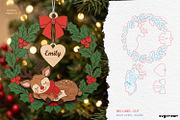 Personalized Christmas Ornaments SVG, a Decorative Illustration by svgocean (Thumbnail 6 of 14)
