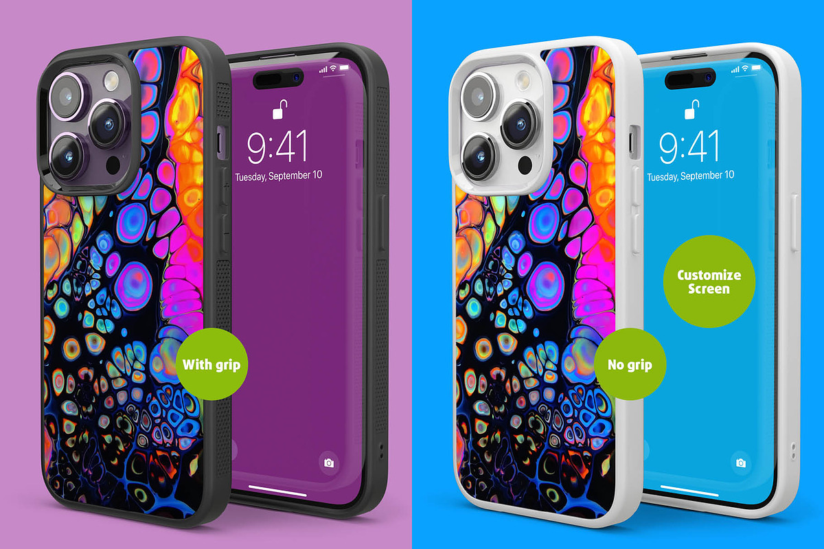 iPhone 14 pro Rugged case, an iPhone Mockup by Colatudo Store (Photo 8 of 9)