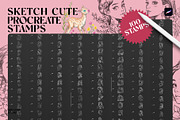 Sketch Cute Procreate Stamps, a Shape Add-On by Spasibenko Art (Thumbnail 4 of 4)