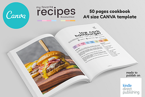 Canva Food A4 Cookbook Template