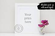 Styled Frame Mockup - orchids, a Print Template by One Little Creative (Thumbnail 1 of 2)