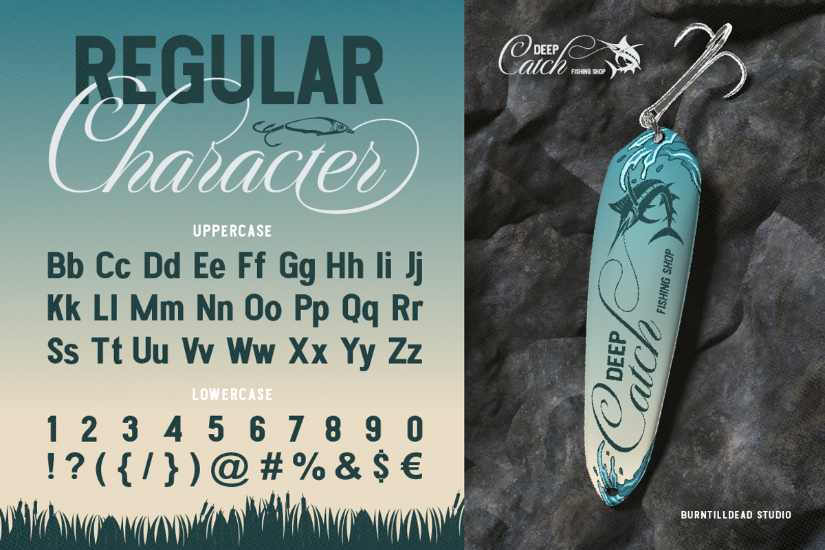 Phatin Angler, a Handwritten Font by Burntilldead (Photo 5 of 11)