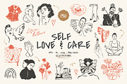 Self love Illustrations, an Object Graphic by iStar Design (Thumbnail 1 of 12)