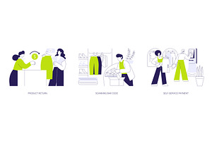At the check-out counter isolated, a Finance Illustration by Visual Generation
