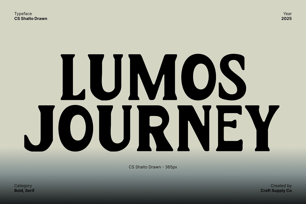 CS Shalto Drawn, a Serif Font by Craft Supply Co. (Photo 2 of 8)