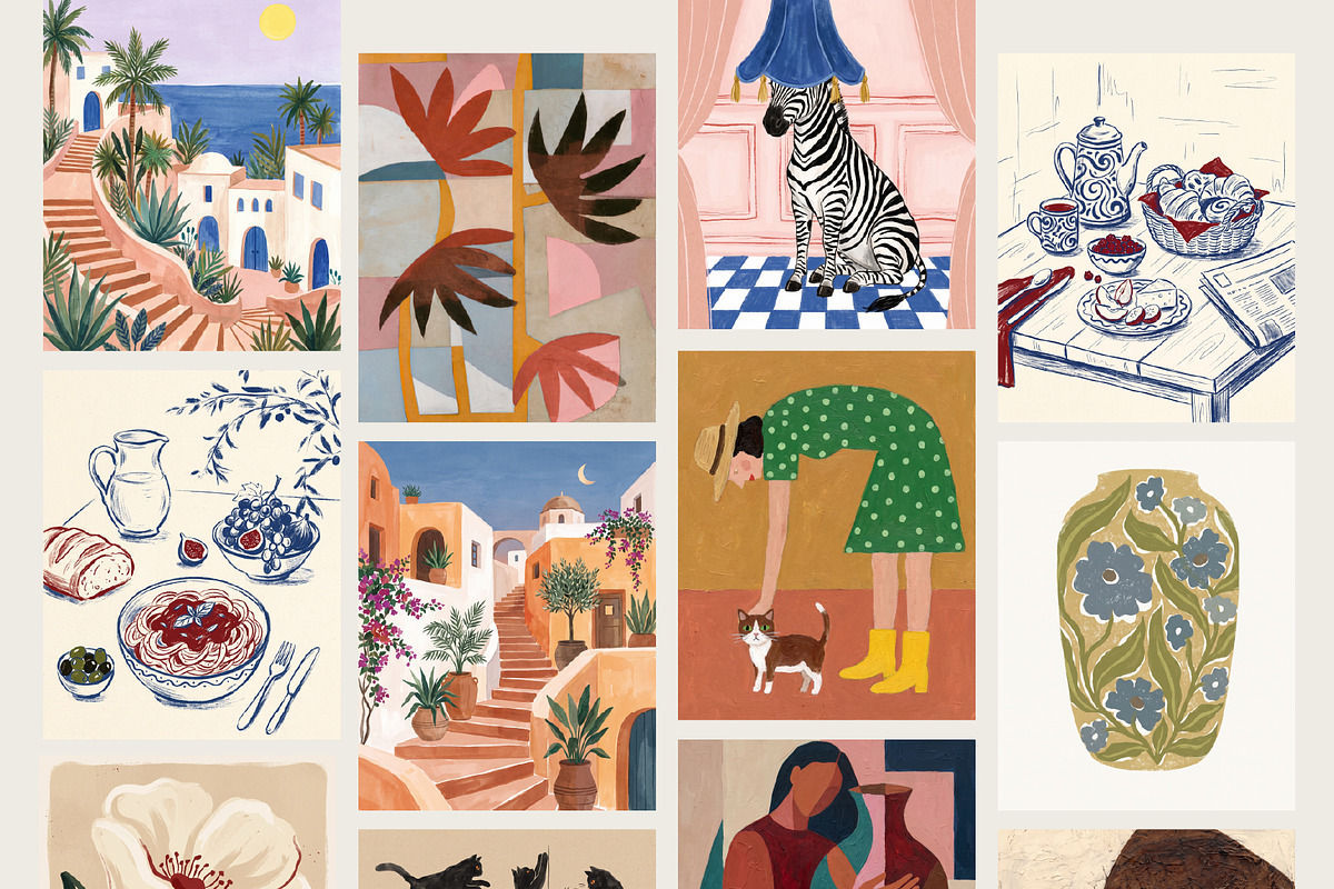 CONTEMPORARY ART PRINTS - 200 Bundle, a Background Graphic by Tomasz Ganclerz (Photo 12 of 14)