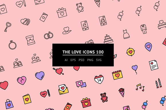 The Love Icons 100 preview 4