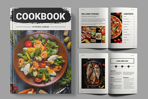 Recipe Cookbook Template, a Magazine Template by MightyDesign