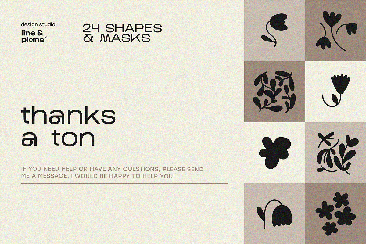 Folk Floral Motifs - Shapes & Masks, an Object Graphic by line & plane (Photo 6 of 6)