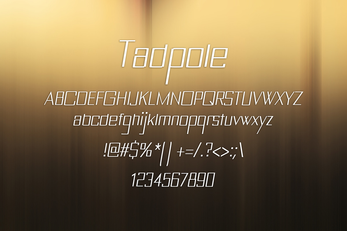 TADPOLE font preview 2