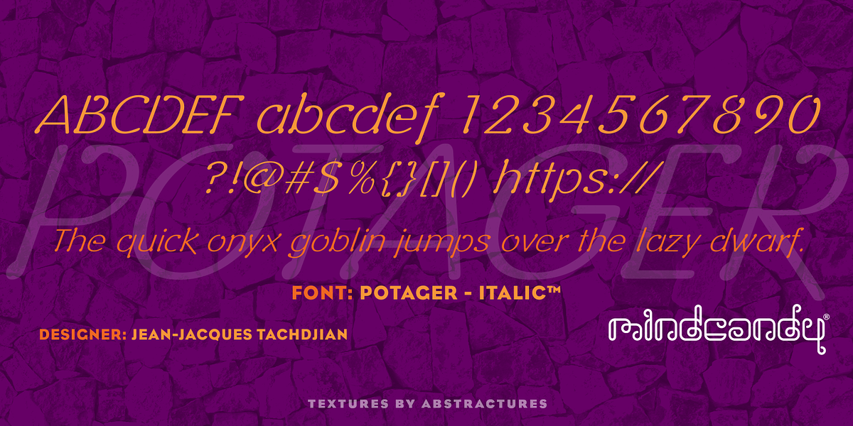 Potager™, a Sans Serif Font by MINDCANDY (Photo 2 of 5)