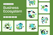 Business Ecosystem Flat Icons Bundle, a Duotone Icon by Vectors Market (Thumbnail 1 of 12)