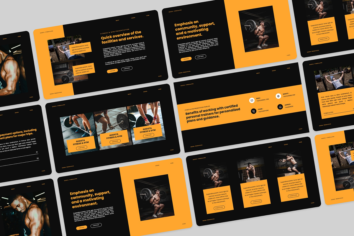 Ghosta - Fitness & Gym PowerPoint, a Presentation Template by Annora Studio (Photo 4 of 5)