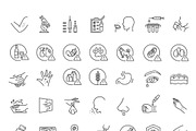 Allergy Symptoms and Allergens Icons, an Outline Icon by Tettygreen (Thumbnail 2 of 2)