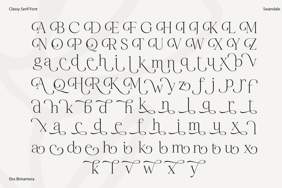 Swandale; Elegant Serif Font, a Serif Font by Eko Bimantara (Photo 16 of 17)