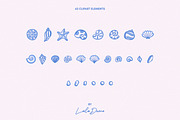 Seashells Clip Art & Patterns, an Object Graphic by Leila Divine (Thumbnail 6 of 13)