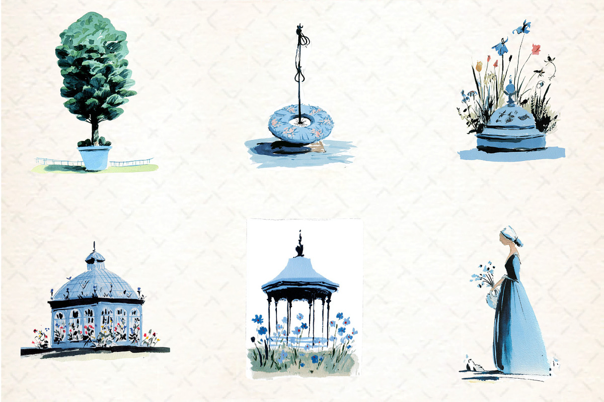 Chateau Clipart - Vintage Doodles, an Illustration by DreamCafeArt (Photo 2 of 8)