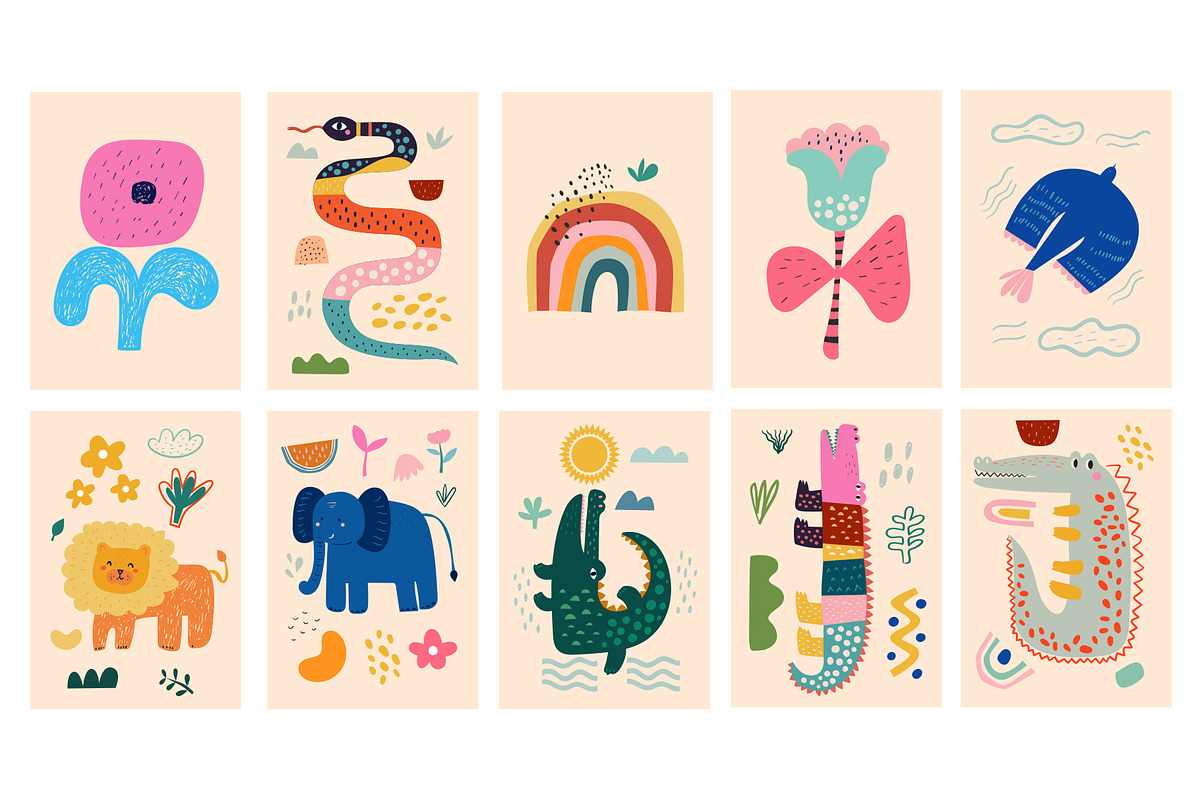 Cute baby crocodiles illustrations, an Animal Illustration by MoleskoStudio (Photo 11 of 23)