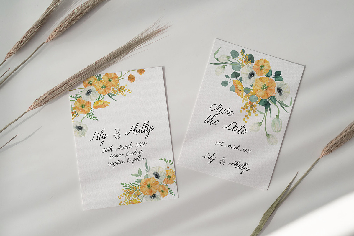 Mimosa Yellow Wedding Flowers, an Illustration by Catch the Dream Art (Photo 3 of 12)