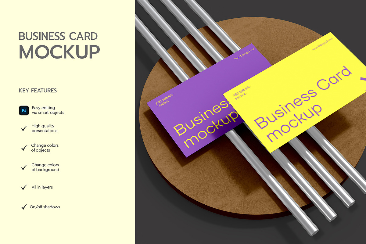 Minimal Business Card Mockup Layout, a Product Mockup by graphypix (Photo 2 of 4)
