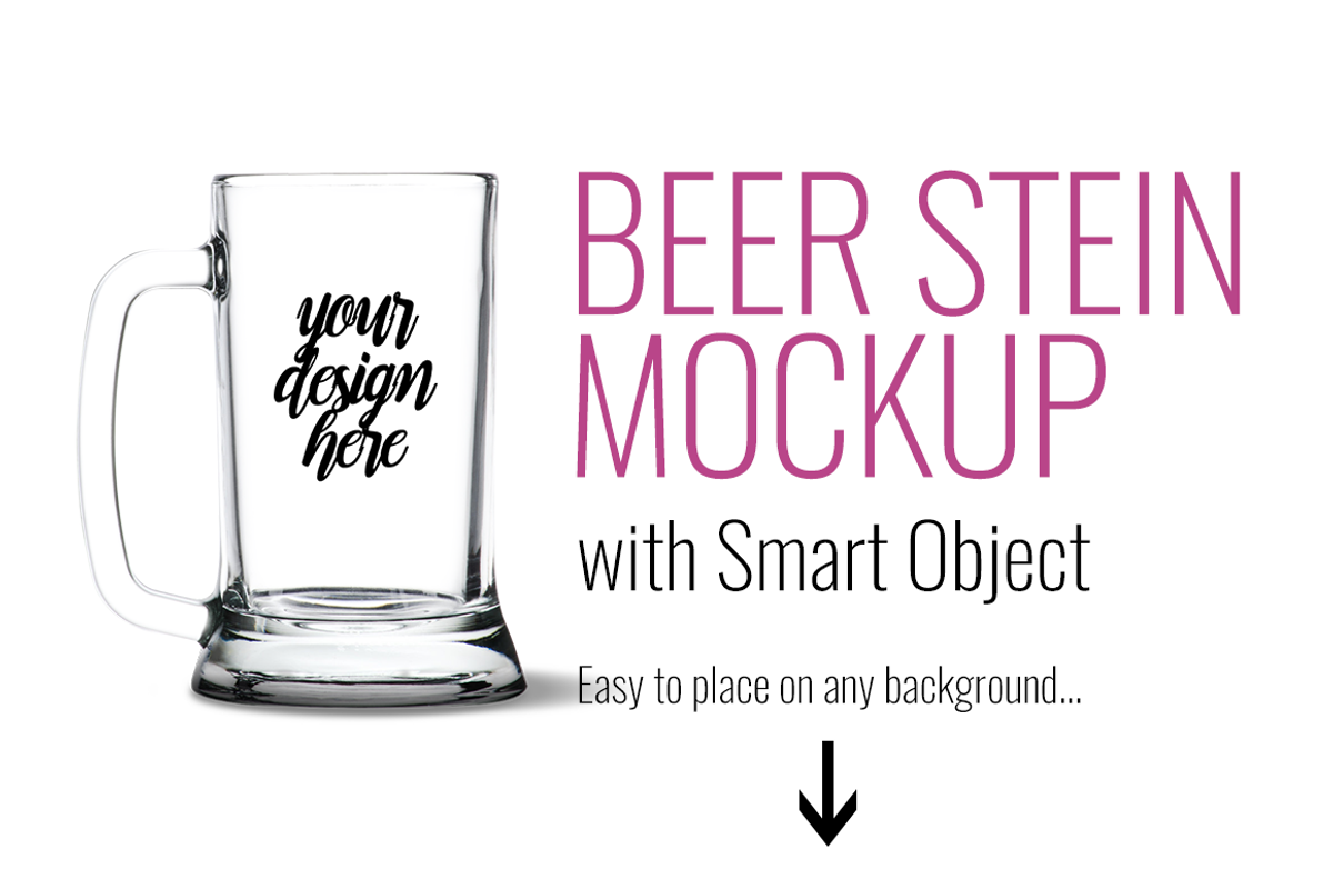 Beer Stein Mockup Template PSD, a Product Mockup by SarahDesign (Photo 1 of 3)