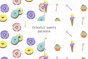 Colorful sweets patterns, a Pattern Graphic by Lyolya Profitrolya (Thumbnail 1 of 3)