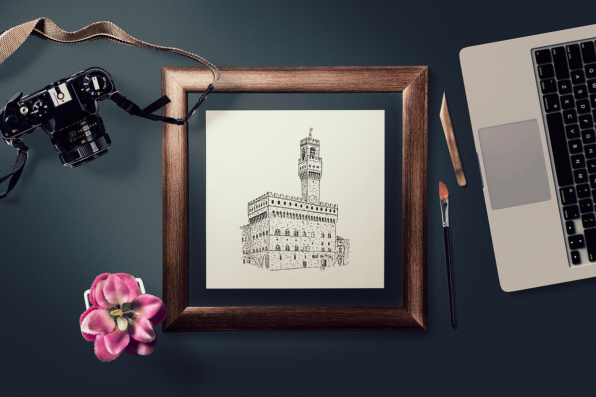 Set of Florence sketches, an Illustration by Everilda (Photo 2 of 3)
