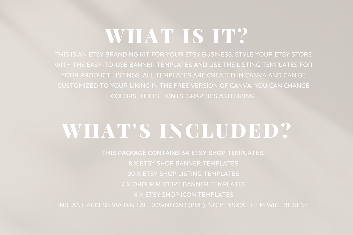 Elegant Etsy Shop Bundle, a Branding & Logo Template by SunshineStudioBoutique (Photo 2 of 10)