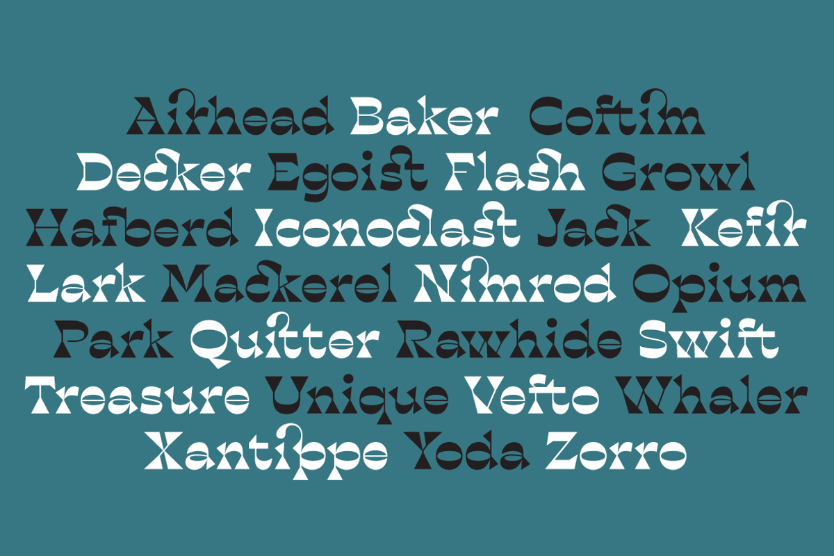 Blackest - 8 fonts, a Serif Font by Zetafonts (Photo 10 of 14)