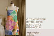 Night wear tunic psd rustic mockup, a Shirt Mockup by jenartstudio (Thumbnail 3 of 3)